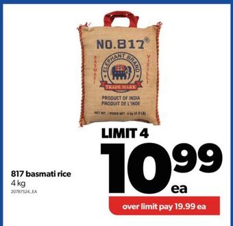 Real Canadian Superstore 817 basmati rice, 4 kg offer