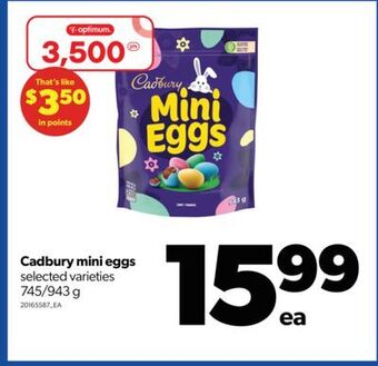 Real Canadian Superstore Cadbury mini eggs, 745/943 g offer