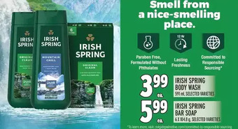 Metro Irish spring body wash | irish spring bar soap offer