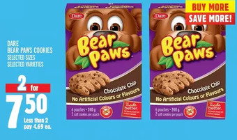 Metro Dare bear paws cookies offer