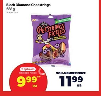 Real Canadian Superstore Black diamond cheestrings, 588 g offer