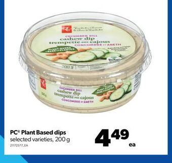 Real Canadian Superstore Pc® plant based dips, 200 g offer