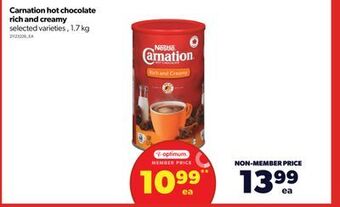 Real Canadian Superstore Carnation hot chocolate rich and creamy, 1.7 kg offer