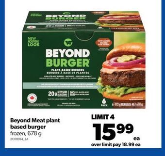 Real Canadian Superstore Beyond meat plant based burger, 678 g offer