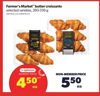 Real Canadian Superstore Farmer's market™ butter croissants, 260-336 g offer