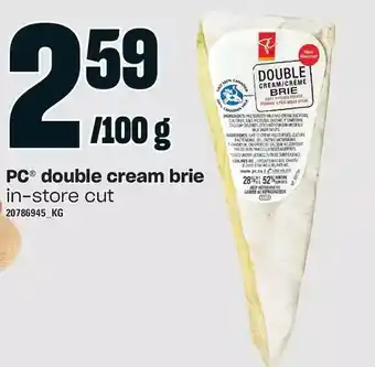 Loblaws Pc double cream brie offer