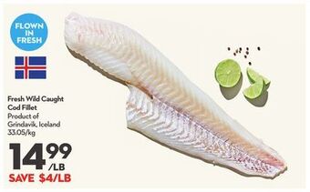 Longo's Fresh wild caught cod fillet offer