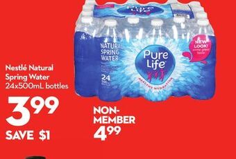 Longo's Nestlé natural spring water offer