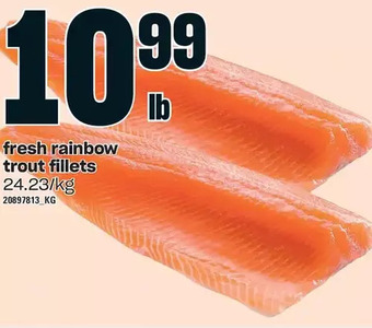Loblaws Fresh rainbow trout fillets offer