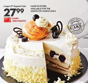 Longo's Longo's 8" zeppole cake offer