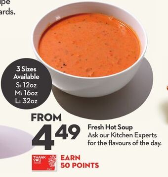 Longo's Fresh hot soup offer