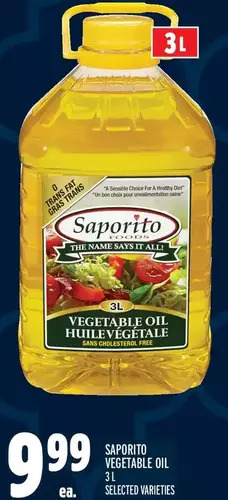 Metro Saporito vegetable oil offer