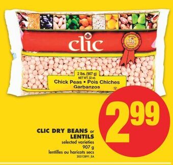 No Frills Clic dry beans or lentils, 907 g offer