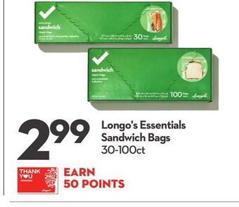 Longo's Longo's essentials sandwich bags offer