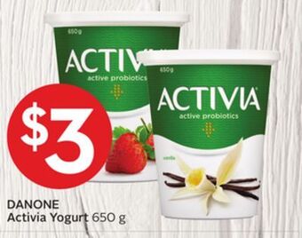 Foodland Danone activia yogurt 650 g offer
