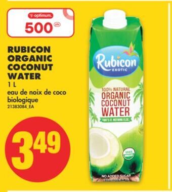 No Frills Rubicon organic coconut water, 1 l offer