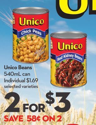 Longo's Unico beans offer