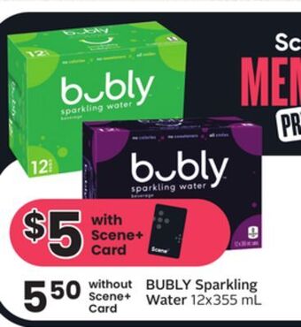 Foodland Bubly sparkling water 12x355 ml offer