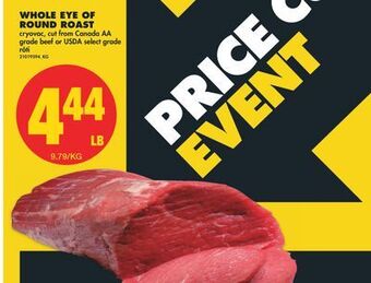 No Frills Whole eye of round roast offer