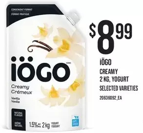 Loblaws Iögo creamy yogurt offer