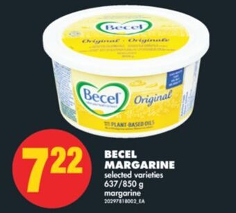 No Frills Becel margarine, 637/850 g offer