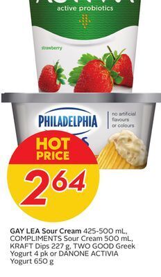 Sobeys Gay lea sour cream offer