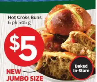 Foodland Hot cross buns 6 pk 545 g offer