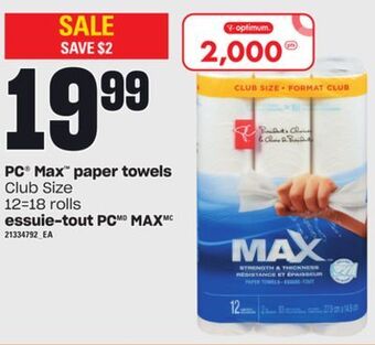 Independent Grocer Pc® max paper towels, 12=18 rolls offer
