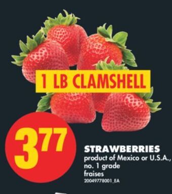 No Frills Strawberries, 1 lb clamshell offer