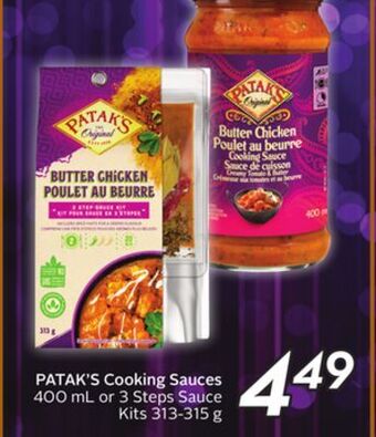 Sobeys Patak's cooking sauces offer