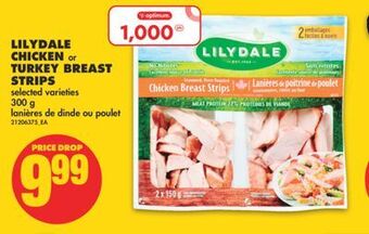 No Frills Lilydale chicken or turkey breast strips, 300 g offer