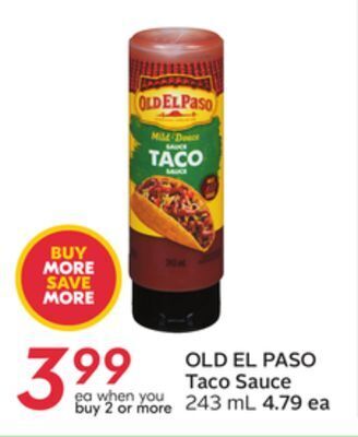 Sobeys Old el paso taco sauce offer
