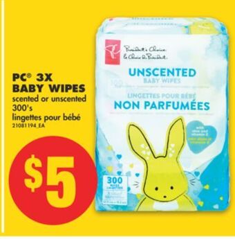 No Frills Pc® 3x baby wipes, 300's offer