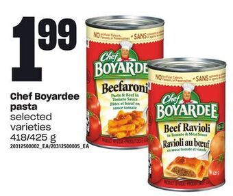 Loblaws Chef boyardee pasta, 418/425 g offer