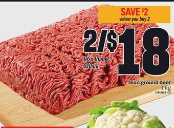 Loblaws Lean ground beef 1 kg offer