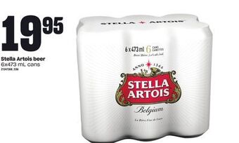 Loblaws Stella artois beer, 6x473 ml cans offer