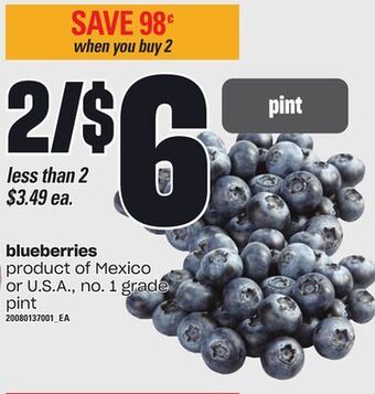 Loblaws Blueberries, pint offer