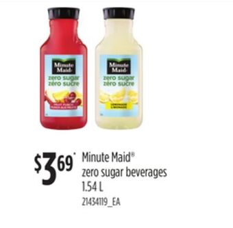 Loblaws Minute maid® zero sugar beverages 1.54 l offer