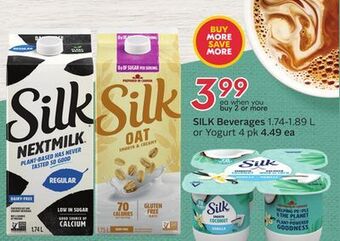 Sobeys Silk beverages offer