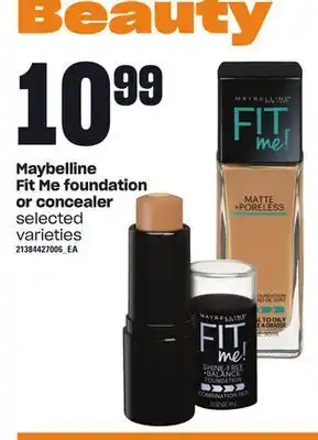 Loblaws Maybelline fit me foundation or concealer offer