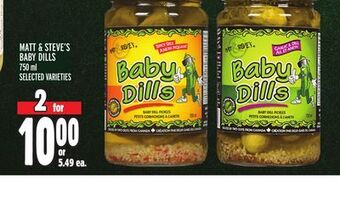 Metro Matt & steve's baby dills offer