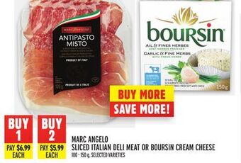 Metro Marc angelo sliced italian deli meat or boursin cream cheese offer