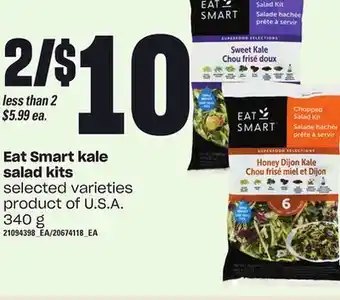 Loblaws Eat smart kale salad kits, 340 g offer