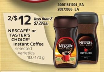 Loblaws Nescafe® or taster's choice® instant coffee, 100-170 g offer