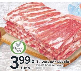 Fortinos St. louis pork side ribs offer