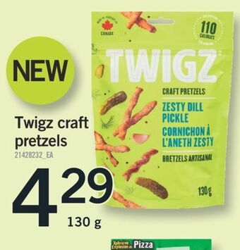 Fortinos Twigz craft pretzels, 130 g offer