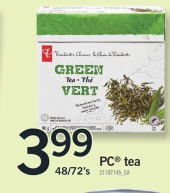 Fortinos Pc® tea, 48/72's offer