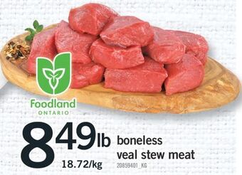 Fortinos Boneless veal stew meat offer