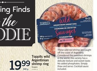Fortinos Toppits wild argentinian shrimp ring, 340 g offer