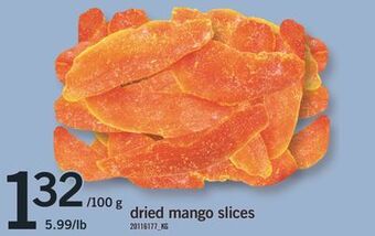 Fortinos Dried mango slices offer